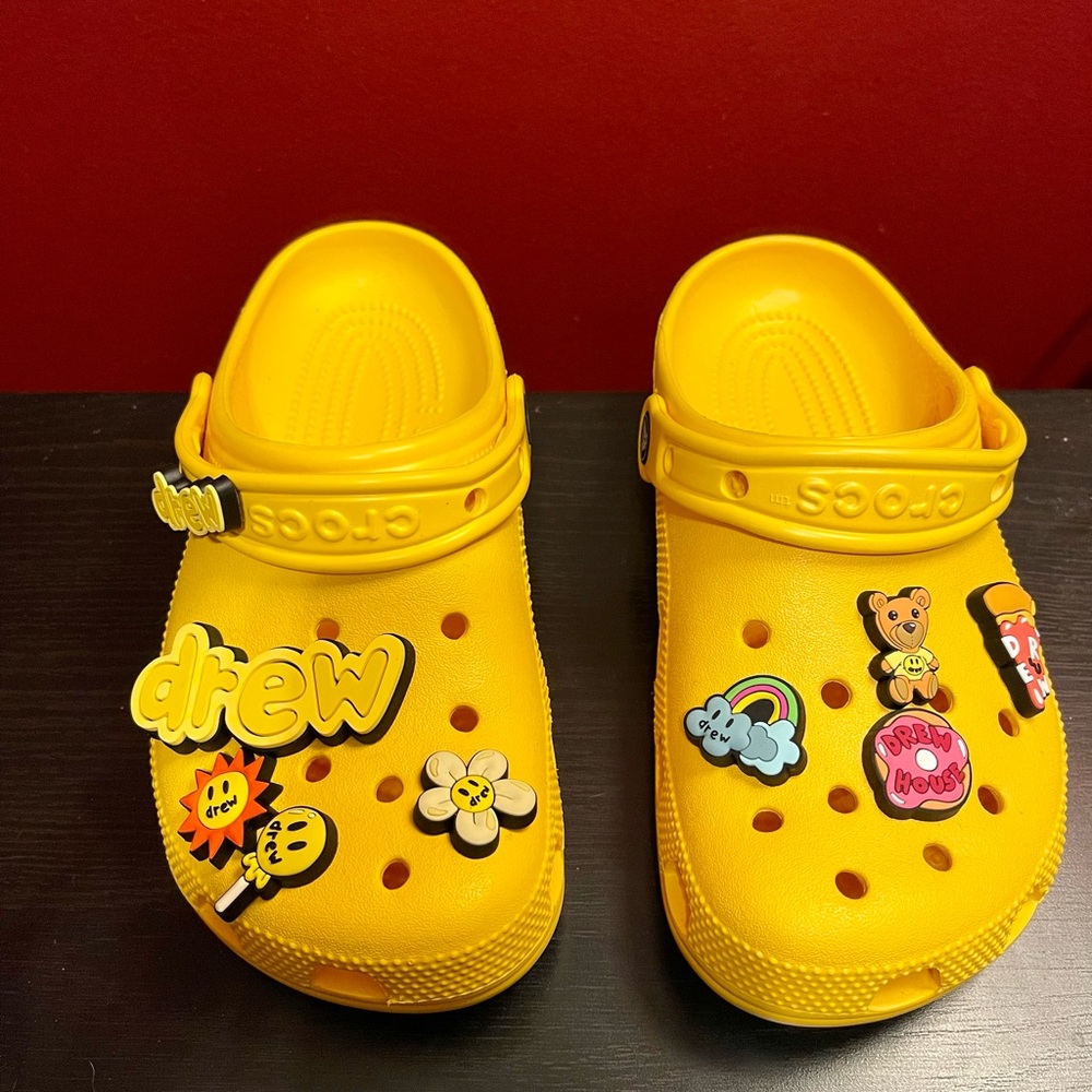 New Yellow Justin Bieber Drew Collection Crocs M W
